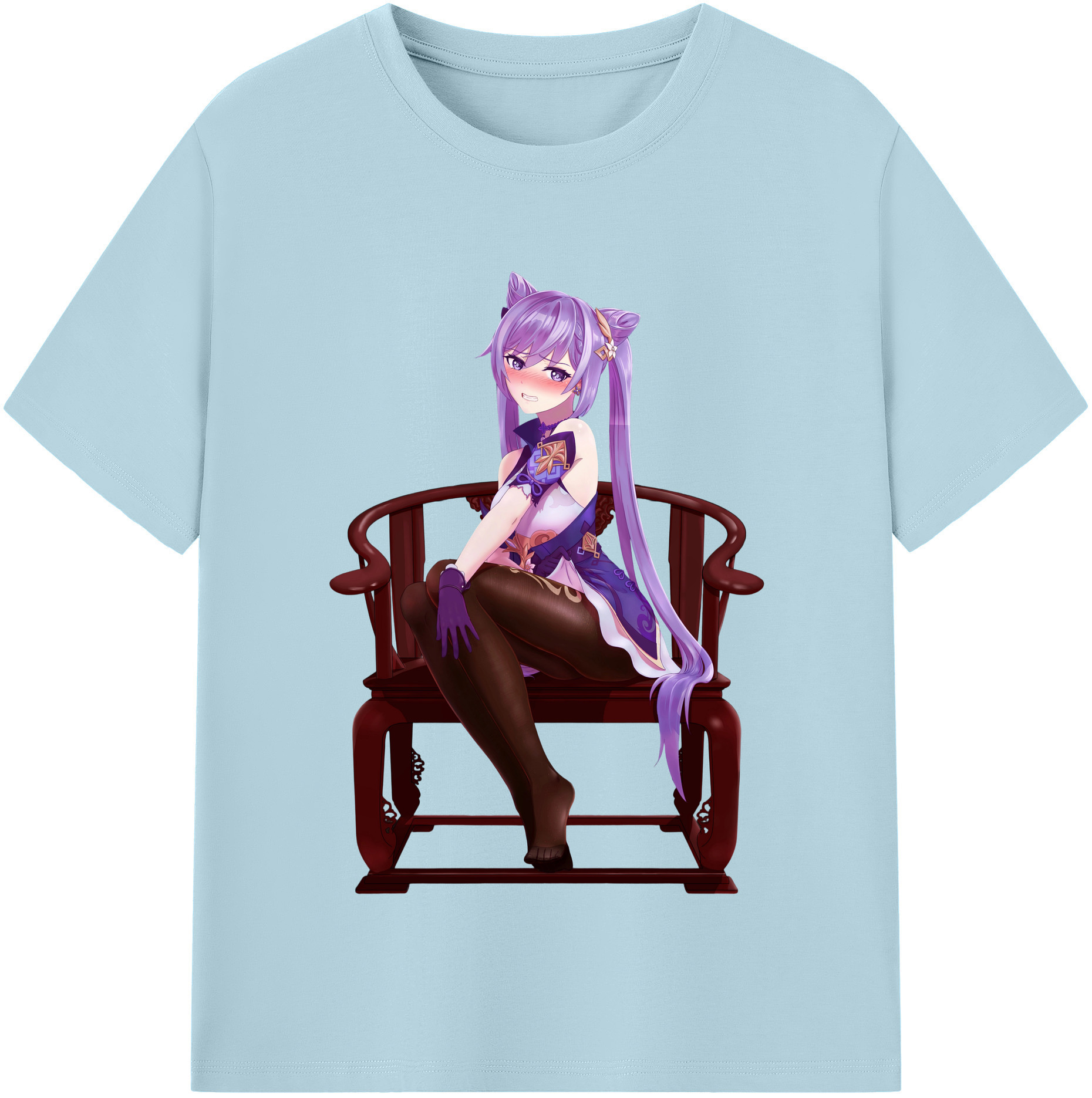 げんし神 刻晴 こくせい genshin Kokusei 綿100％半袖Tシャツ（フロントプリント）